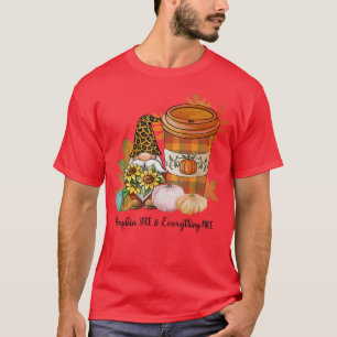 Pumpkin Spice And Everything Nice Coffee Fall Gnom T-Shirt