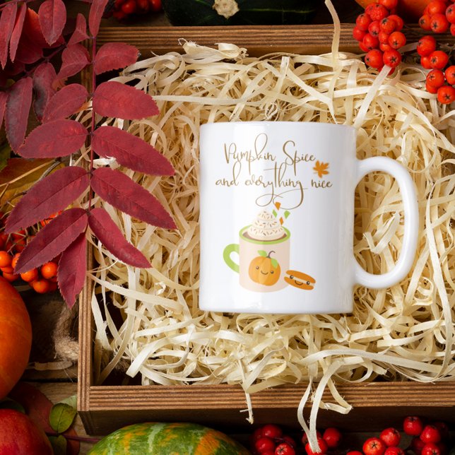 Pumpkin Spice and Everything Nice Coffee Latte Mug (Creator Uploaded)