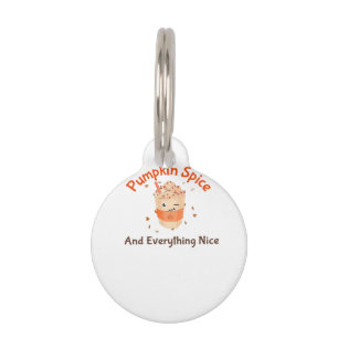 Pumpkin Spice And Everything Nice Cute Sloth Pet Tag