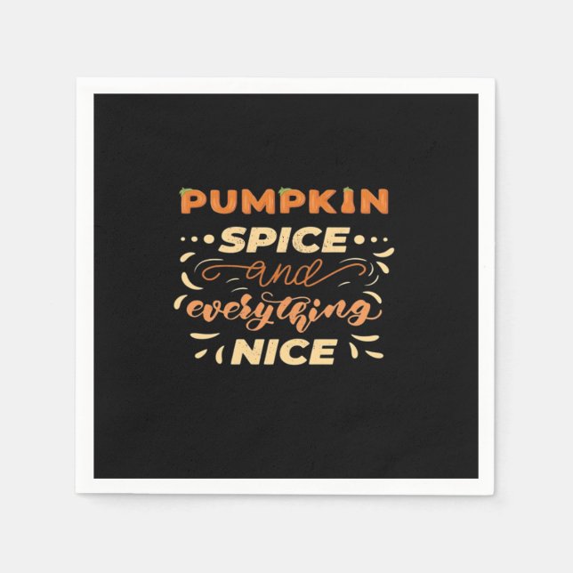 Pumpkin Spice And Everything Nice Essential Slogan Napkin (Front)