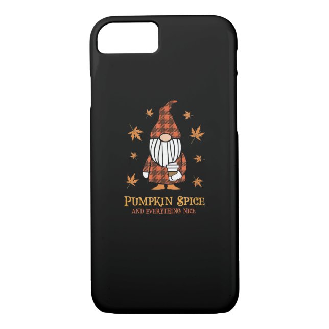 Pumpkin Spice And Everything Nice Fall Gnome Drink Case-Mate iPhone Case (Back)