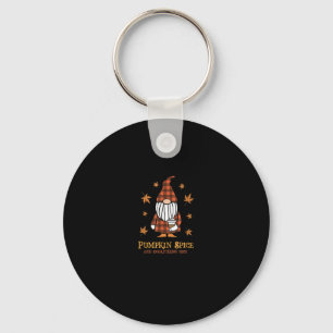 Pumpkin Spice And Everything Nice Fall Gnome Drink Keychain