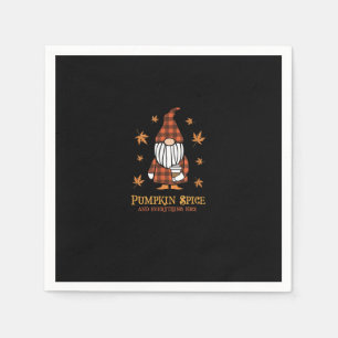 Pumpkin Spice And Everything Nice Fall Gnome Drink Napkin