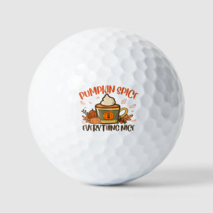 Pumpkin Spice And Everything Nice Fall Halloween  Golf Balls