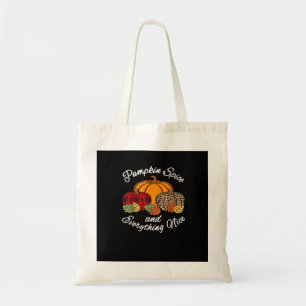 Pumpkin Spice And Everything Nice Fall Plaid Leopa Tote Bag