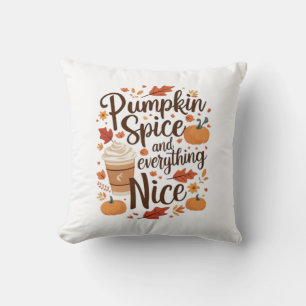 Pumpkin Spice And Everything Nice Funny Essential Throw Pillow