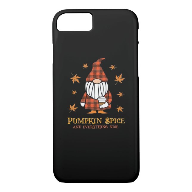 Pumpkin Spice And Everything Nice Gnome Drinking C Case-Mate iPhone Case (Back)