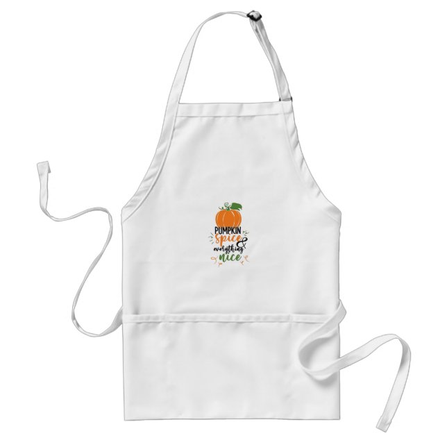 Pumpkin Spice And Everything Nice Halloween Funny Standard Apron (Front)