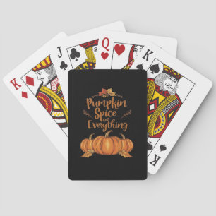 Pumpkin Spice And Everything Nice Halloween Playing Cards