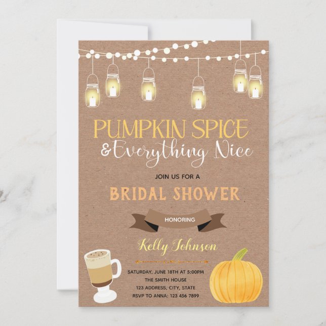 Pumpkin Spice and Everything Nice invitation (Front)