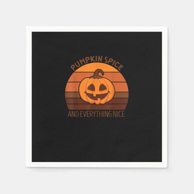 Pumpkin Spice And Everything Nice It is Fall Y'all Napkin (Front)