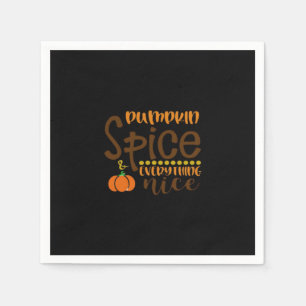 Pumpkin Spice And Everything Nice Quote Sloth Napkin
