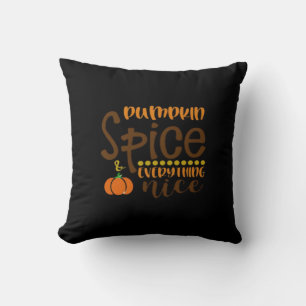 Pumpkin Spice And Everything Nice Quote Sloth Throw Pillow