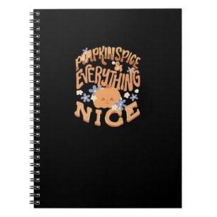 Pumpkin Spice And Everything Nice Slogan Basic Notebook
