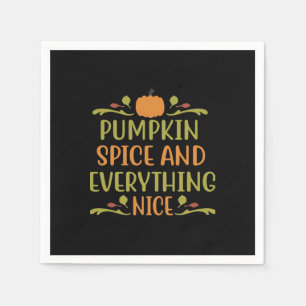 Pumpkin Spice And Everything Nice Slogan Sloth Napkin