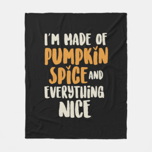 Pumpkin Spice And Everything Nice Sloth Fleece Blanket