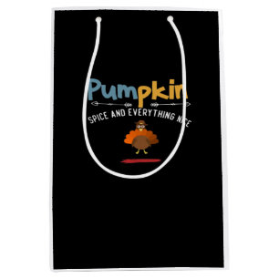 Pumpkin Spice And Everything Nice Sloth Halloween Medium Gift Bag