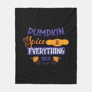 Pumpkin Spice And Everything Nice - Trendy Pumpkin Fleece Blanket