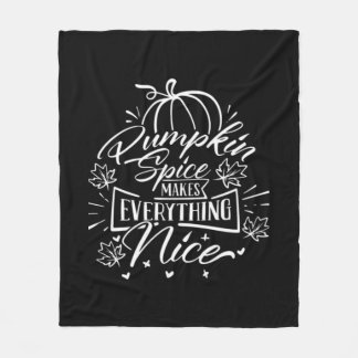 Pumpkin Spice And Everything Nice - Viral Autumn Q Fleece Blanket