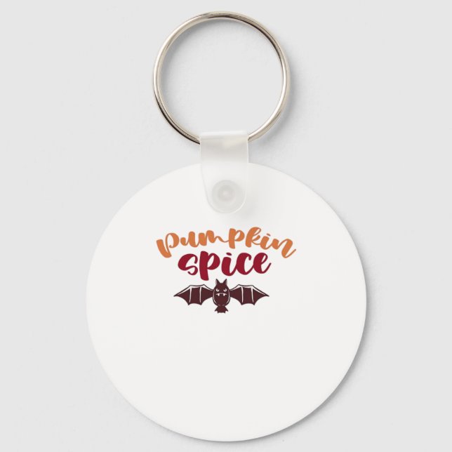 Pumpkin Spice And Everything Nice Viral Slogan & Q Keychain (Front)