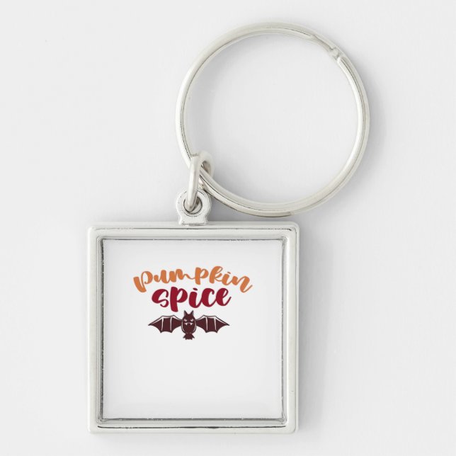 Pumpkin Spice And Everything Nice Viral Slogan & Q Keychain (Front)