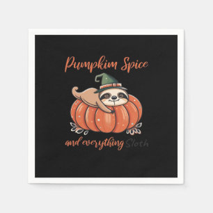 Pumpkin Spice And Everything Sloth Napkin