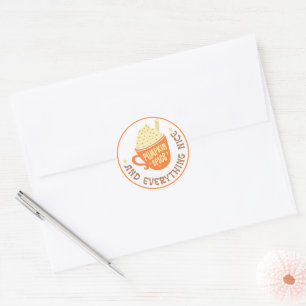 Pumpkin Spice  Badge Fall  Classic Round Sticker