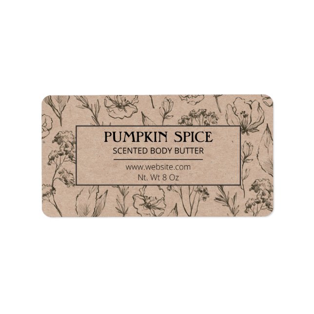 Pumpkin Spice Body Butter Business Product Labels (Front)