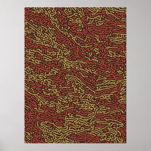 Pumpkin Spice Camouflage Autumn Colour Pattern Poster