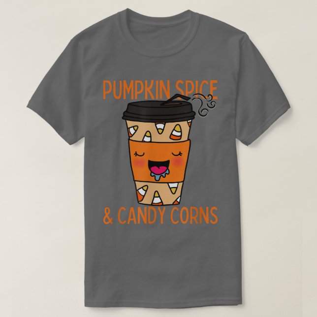 Pumpkin Spice Candy Corn Autumn Fall  T-Shirt (Design Front)