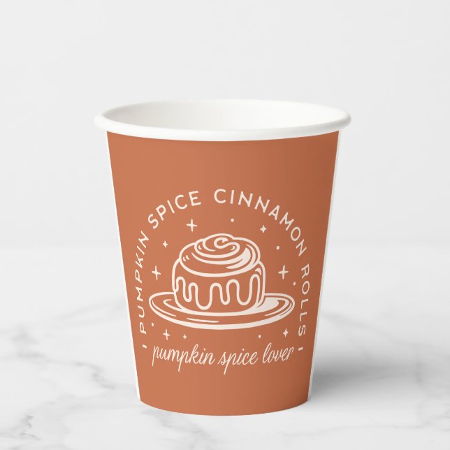 Pumpkin Spice Cinnamon Rolls Paper Cups (Front)