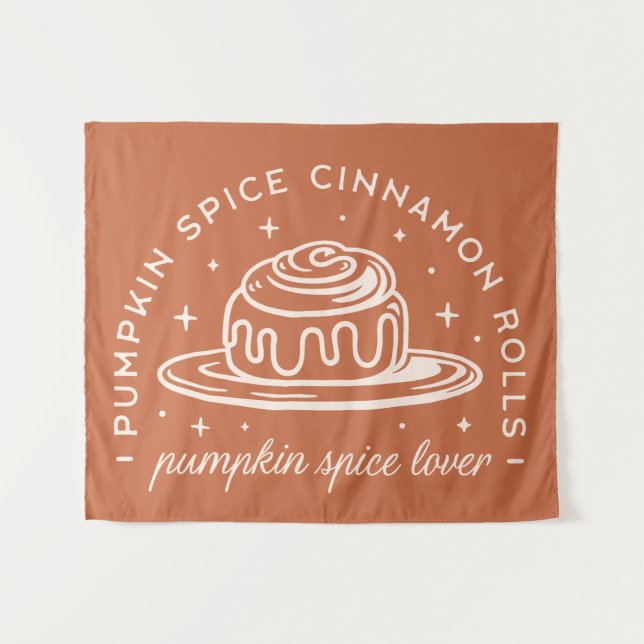 Pumpkin Spice Cinnamon Rolls Tapestry (Front (Horizontal))