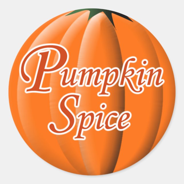 Pumpkin Spice Classic Round Sticker (Front)