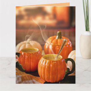 PUMPKIN SPICE COFFEE AUTUMN HELLO CARDS