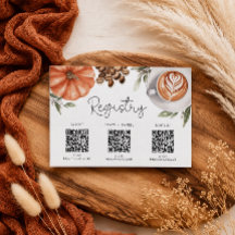 Pumpkin Spice Coffee Baby Shower Registry