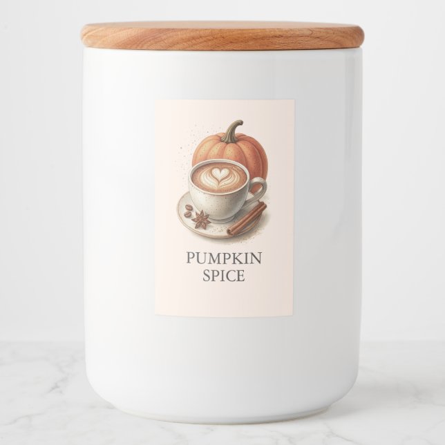 Pumpkin Spice Coffee Bridal Shower Stickers (Front)