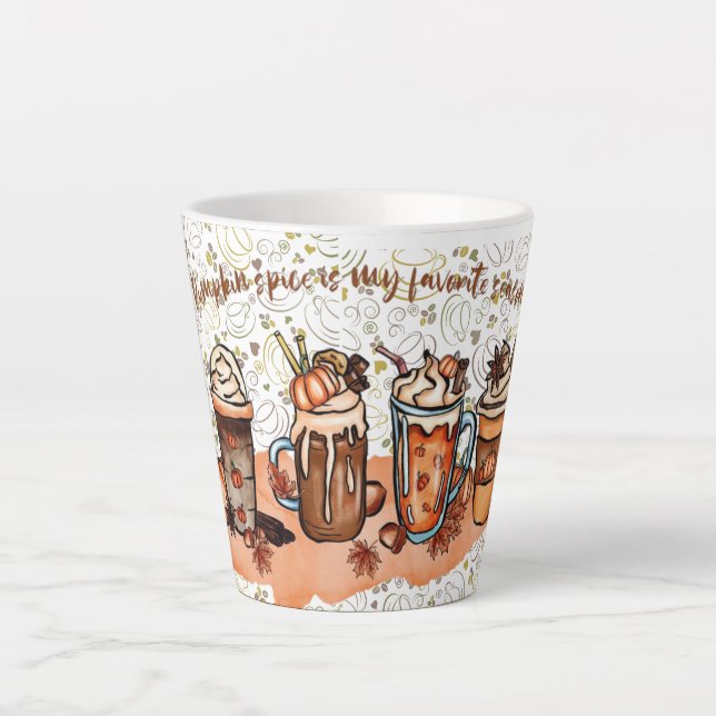 pumpkin spice coffee latte mug (Front)