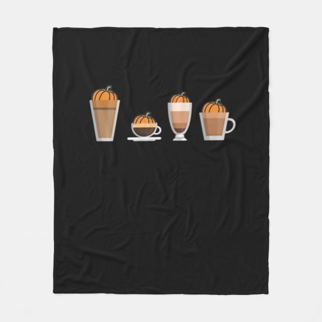 Pumpkin Spice Coffee Selection Essential Fleece Blanket (Front)