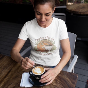 Pumpkin Spice Coffee Vintage Vibes Design T-Shirt