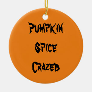 Pumpkin Spice Crazed Ceramic Ornament