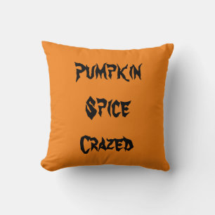 Pumpkin Spice Crazed Throw Pillow