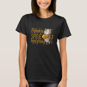 Pumpkin Spice Everything Cat Cute Autumn Fall T-Shirt