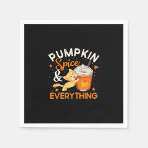 Pumpkin Spice Everything Cat Lover Classic Napkin