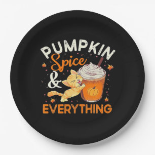 Pumpkin Spice Everything Cat Lover Classic Paper Plate