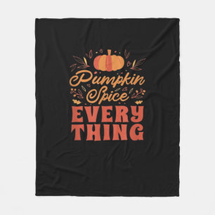 Pumpkin Spice Everything Cute Autumn Season Essent Fleece Blanket