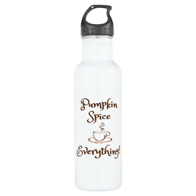 Pumpkin Spice Everything Fall Autumn Coffee Latte 710 Ml Water Bottle (Front)