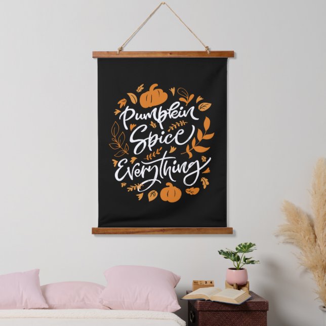 Pumpkin Spice Everything Hanging Tapestry (Bedroom)