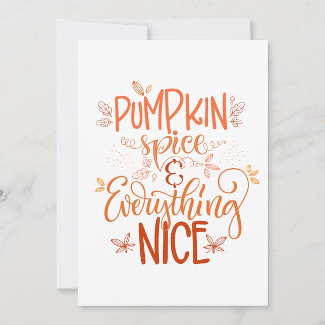 Pumpkin Spice & Everything Nice Card (Front)
