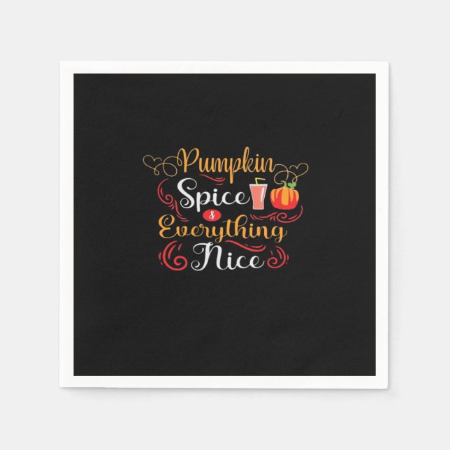 Pumpkin Spice Everything Nice Classic Sloth Napkin (Front)