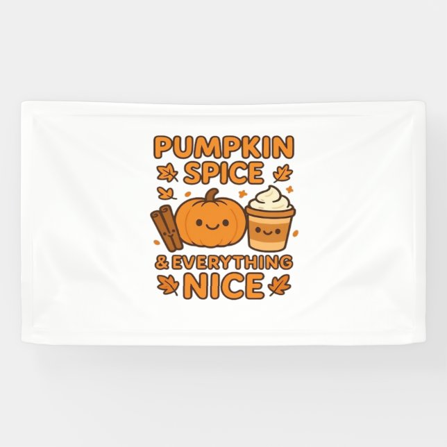 Pumpkin Spice & Everything Nice – Cozy Autumn Fall Banner (Horizontal)